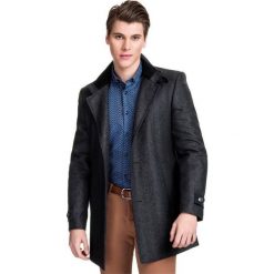 Płaszcz PIERPAOLO PSSS000049. Czarne płaszcze męskie Giacomo Conti, m, moro, z wełny, klasyczne, bez kaptura. Za 799,00 zł.