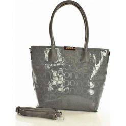 Shopper bag damskie: NOBO Logowana torebka shopper bag szary