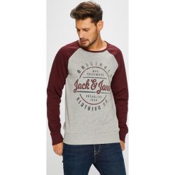 Jack & Jones - Bluza. Szare bejsbolówki męskie Jack & Jones, l, z nadrukiem, z bawełny, bez kaptura. W wyprzedaży za 99,90 zł.