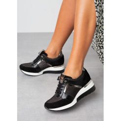 Czarne sneakersy kati buty sportowe sznurowane 7049. Czarne buty sportowe damskie Kati, bez wzorów, ze skóry, sportowe. Za 318,99 zł.
