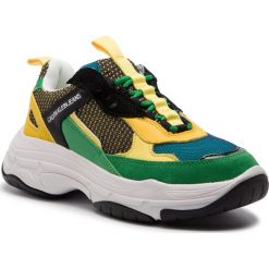 Sneakersy CALVIN KLEIN JEANS - Maya R7798 Black/Green/Lemon. Czarne półbuty damskie Calvin Klein Jeans, z jeansu. W wyprzedaży za 399,00 zł.