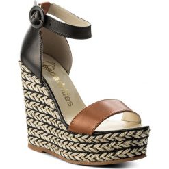 Espadryle ESPADRILLES - Nail Vegetal Cuero. Pomarańczowe espadryle damskie marki Espadrilles, bez wzorów, ze skóry, bez obcasa, na obcasie. W wyprzedaży za 389,00 zł.