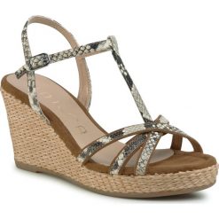 Espadryle UNISA - Llinar Vip Nacar/Argan. Szare espadryle damskie Unisa, bez wzorów, ze skóry, bez obcasa. W wyprzedaży za 299,00 zł.