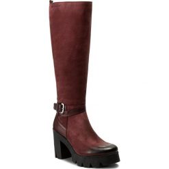 Kozaki EVA MINGE - Leonor 2S 17SM1372226EF 434. Czerwone bez kategorii marki Eva Minge, z nubiku, na obcasie. W wyprzedaży za 329,00 zł.