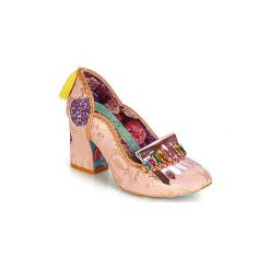 Czółenka Irregular Choice AMORGOS. Różowe czółenka damskie Irregular Choice, bez wzorów, bez obcasa. Za 407,20 zł.