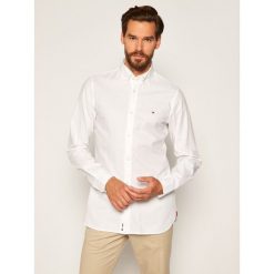 Koszula TOMMY HILFIGER Dobby MW0MW12178. Białe koszule męskie TOMMY HILFIGER, m, bez wzorów, casualowe, bez kołnierzyka, bez rękawów. W wyprzedaży za 279,00 zł.