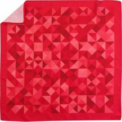 Czerwona poszetka w geometryczny wzór E280. Czerwone poszetki męskie Adam Collection - Krawaty i dodatki, bez wzorów, casualowe. W wyprzedaży za 29,70 zł.