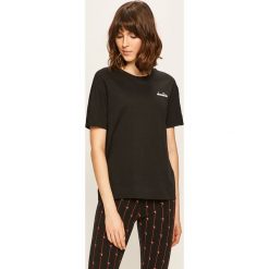 Diadora - T-shirt. Czarne bluzki damskie Diadora, s, z aplikacjami, z bawełny, casualowe, z okrągłym kołnierzem, z krótkim rękawem. Za 79,90 zł.