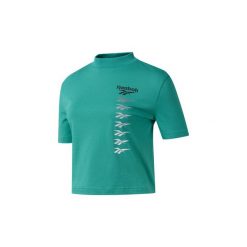 Bluzki Reebok Classic Koszulka Classics Vector Crop Top. Zielone koszulki damskie Reebok Classic, s, bez wzorów, bez kołnierzyka, bez rękawów. Za 119,00 zł.