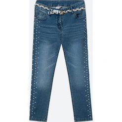 Coccodrillo - Jeansy dziecięce 128-146 cm. Niebieskie jeansy dziewczęce COCCODRILLO, w paski, z jeansu. Za 99,90 zł.