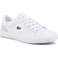 Sneakersy LACOSTE - Lerond 120 1 Cfa 7-39CFA002321G Wht/Wht. Białe półbuty damskie Lacoste, na co dzień, bez wzorów, ze skóry, bez obcasa, na płaskiej podeszwie, bez zapięcia. Za 399,00 zł.