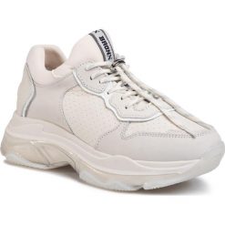 Sneakersy BRONX - 66167E-AB Off White 5. Białe półbuty damskie Bronx, na co dzień, bez wzorów, ze skóry ekologicznej, bez obcasa, na płaskiej podeszwie, bez zapięcia. Za 599,00 zł.