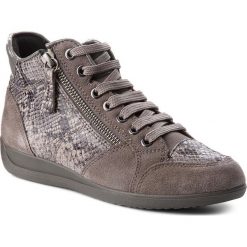 Sneakersy GEOX - D Myria C D6468C 04122 C9002 Dk Grey. Szare półbuty damskie marki Geox, z zamszu. W wyprzedaży za 329,00 zł.