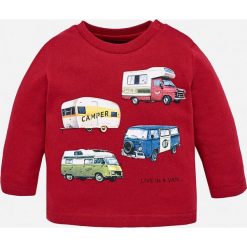 Mayoral - Longsleeve dziecięcy 68-98 cm. Fioletowe t-shirty chłopięce Mayoral, z nadrukiem, z bawełny, z długim rękawem. W wyprzedaży za 39,90 zł.