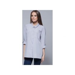 Luźna koszula oversize szara H010. Niebieskie koszule wiązane damskie Harmony. Za 135,00 zł.