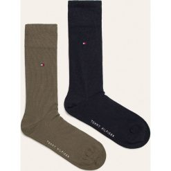 Tommy Hilfiger - Skarpetki (2-pack). Zielone skarpetki męskie TOMMY HILFIGER, bez wzorów, z elastanu. Za 59,90 zł.
