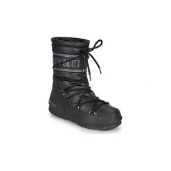 Śniegowce Moon Boot MOON BOOT MID NYLON WP. Czarne kozaki damskie Moon Boot, z nylonu, bez obcasa, bez zapięcia. Za 659,00 zł.