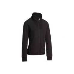 Bluza na zamek Gym & Pilates 500 damska. Czarne bluzy rozpinane damskie marki DOMYOS, xl, z bawełny. Za 59,99 zł.