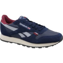 Granatowe Buty Reebok Classic Leather M CN7178. Buty sportowe męskie Reebok, ze skóry, bez zapięcia, reebok classic. W wyprzedaży za 389,00 zł.