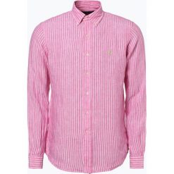 Koszule męskie na spinki: Polo Ralph Lauren – Męska koszula lniana, różowy