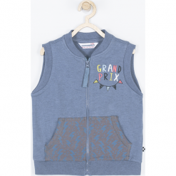 Bluza. Niebieskie bluzy chłopięce marki GRAND PRIX, z aplikacjami. Za 59,90 zł.