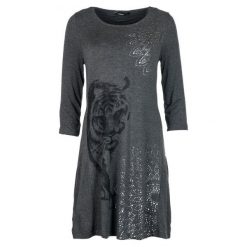 Desigual Sukienka Damska Pikory Xs Szary. Szare sukienki damskie z falbanami marki Desigual, xs. W wyprzedaży za 292,00 zł.