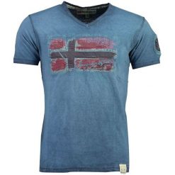 Geographical Norway T-Shirt Męski Jacobin Xxxl Niebieski. Niebieskie koszulki męskie marki Geographical Norway, m, z nadrukiem. W wyprzedaży za 89,00 zł.