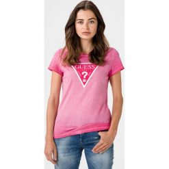 Guess Lavinia Koszulka Różowy. Różowe koszulki damskie Guess, s, z haftami, z bawełny, bez kołnierzyka. Za 206,95 zł.
