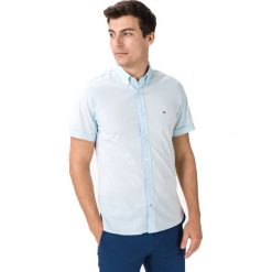 Tommy Hilfiger Poplin Koszula Niebieski. Niebieskie koszule męskie TOMMY HILFIGER, s, bez wzorów, z bawełny, bez kołnierzyka, z krótkim rękawem. Za 324,95 zł.