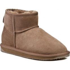 Buty EMU AUSTRALIA - Stinger Micro W10937 Mushroom. Brązowe kozaki damskie marki EMU Australia, ze skóry, klasyczne, bez obcasa, bez zapięcia. Za 499,00 zł.