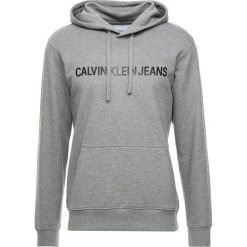 Calvin Klein Jeans INSTITUTIONAL HOODIE Bluza z kapturem grey. Szare bluzy męskie rozpinane Calvin Klein Jeans, m, z bawełny, z kapturem. Za 419,00 zł.