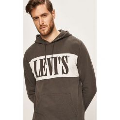 Levi's - Bluza. Szare bluzy męskie Levi's®, s, z aplikacjami, z bawełny, z kapturem, bez rękawów, z kapturem. W wyprzedaży za 279,90 zł.