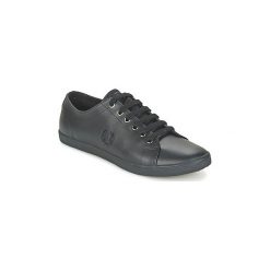 Buty Fred Perry KINGSTON LEATHER. Czarne trampki męskie Fred Perry, bez wzorów, bez zapięcia. Za 367,20 zł.