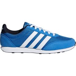 BUTY ADIDAS V RACER 2.0. Niebieskie buty sportowe męskie Adidas, na wiosnę, z zamszu, bez zapięcia. Za 229,99 zł.