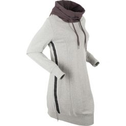 Długa bluza dresowa, długi rękaw bonprix jasnoszary melanż - szary. Szare długie bluzy damskie bonprix, bez wzorów, z dresówki, z długim rękawem, bez kaptura. Za 69,99 zł.