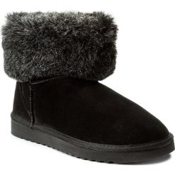 Buty INBLU - EY70C159 Czarny. Czarne botki damskie zamszowe marki Inblu. Za 179,99 zł.