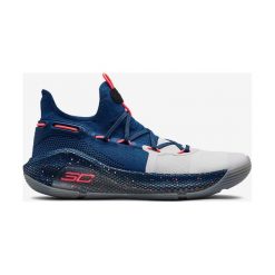 Under Armour Curry 6 Basketball Tenisówki Niebieski Szary. Szare trampki męskie Under Armour, bez wzorów, z materiału, bez zapięcia. Za 602,95 zł.
