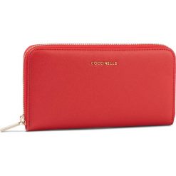 Duży Portfel Damski COCCINELLE - EW1 Metallic Saffiano E2 EW1 11 04 01 Polish Red R08. Czerwone portfele damskie Coccinelle, bez wzorów, ze skóry. Za 599,00 zł.