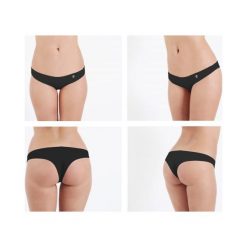 Bezszwowe Stringi Pierre Cardin 3-pak Czarne. Czarne majtki damskie s, ze skóry. Za 49,00 zł.