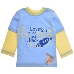 Garnamama Koszulka Chłopięca 86 Niebieski. Niebieskie t-shirty chłopięce marki Garnamama, z bawełny. W wyprzedaży za 22,00 zł.