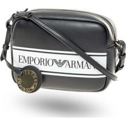TOREBKA Emporio Armani. Czarne torebki worki damskie w paski. Za 467,40 zł.