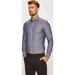 Tommy Hilfiger Tailored - Koszula. Niebieskie koszule męskie Tommy Hilfiger Tailored, bez wzorów, z bawełny, z włoskim kołnierzykiem, z długim rękawem. Za 299,90 zł.