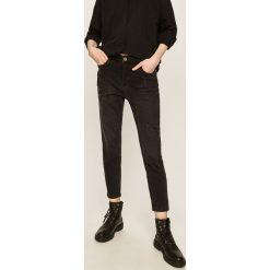 Answear - Jeansy. Czarne jeansy damskie ANSWEAR, s, z podwyższonym stanem. W wyprzedaży za 99,90 zł.