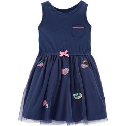 Sukienka w kolorze granatowym. Sukienki niemowlęce Carter's. W wyprzedaży za 65,95 zł.