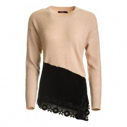 Desigual Sweter Damski Reia L Różowy. Czerwone swetry klasyczne damskie Desigual, l. W wyprzedaży za 289,00 zł.