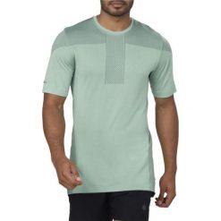 Asics koszulka do biegania męska Gel-Cool Seamless SS Mint S. Zielone koszulki męskie Asics, s, bez wzorów, z materiału, z dekoltem na plecach, bez rękawów, do biegania. Za 229,00 zł.