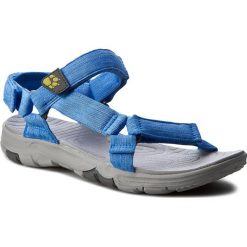 Sandały JACK WOLFSKIN - Seven Seas 2 Sandal W 4022441-1255060 Wave Blue. Niebieskie klapki damskie marki Jack Wolfskin, bez wzorów, z materiału, bez obcasa. W wyprzedaży za 179,00 zł.