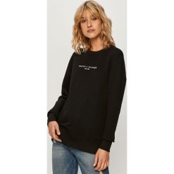 Tommy Hilfiger - Bluza. Czarne bluzy damskie TOMMY HILFIGER, s, z aplikacjami, z elastanu, bez rękawów, bez kaptura. Za 449,90 zł.