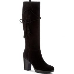Kozaki ANN MEX - 8228 01D Czarny. Czarne buty zimowe damskie marki Ann Mex, ze skóry. W wyprzedaży za 369,00 zł.
