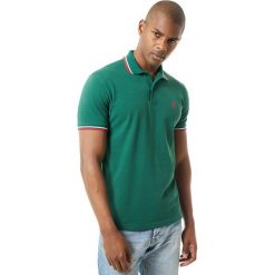 Koszulka polo w kolorze ciemnozielonym. Zielone koszulki męskie Jimmy Sanders, xl, z haftami, bez rękawów. W wyprzedaży za 79,95 zł.
